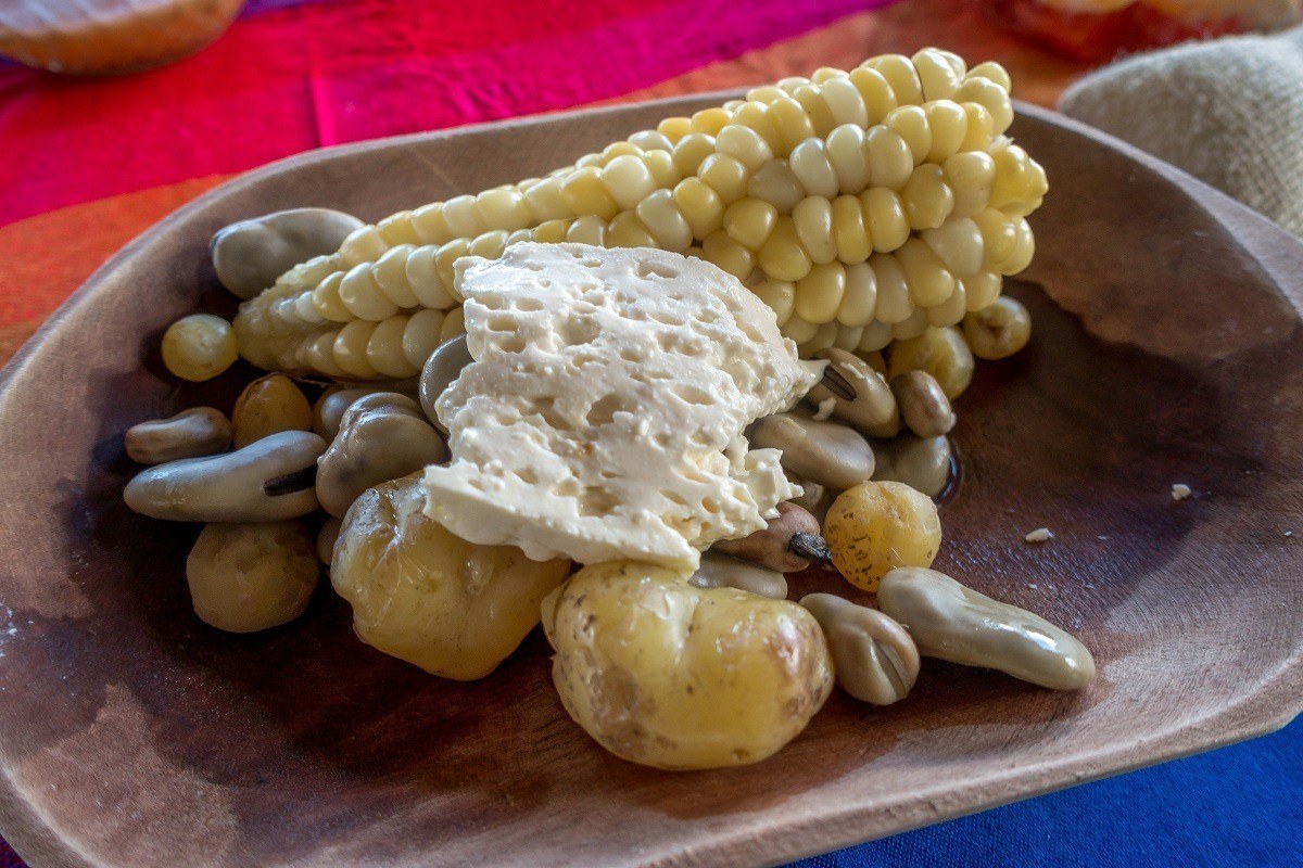 Corn, beans, and potatoes 