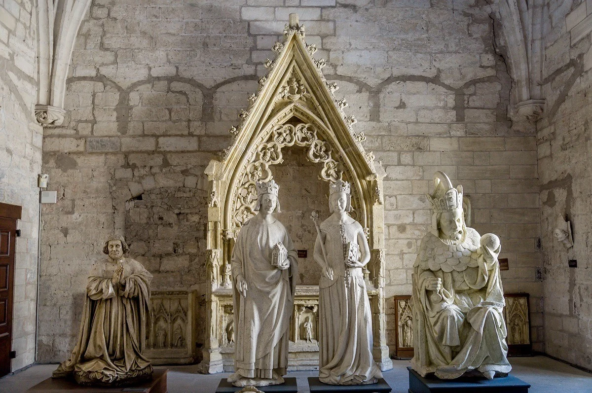 Effigies of the Avignon popes in the North Sacristy of the palace