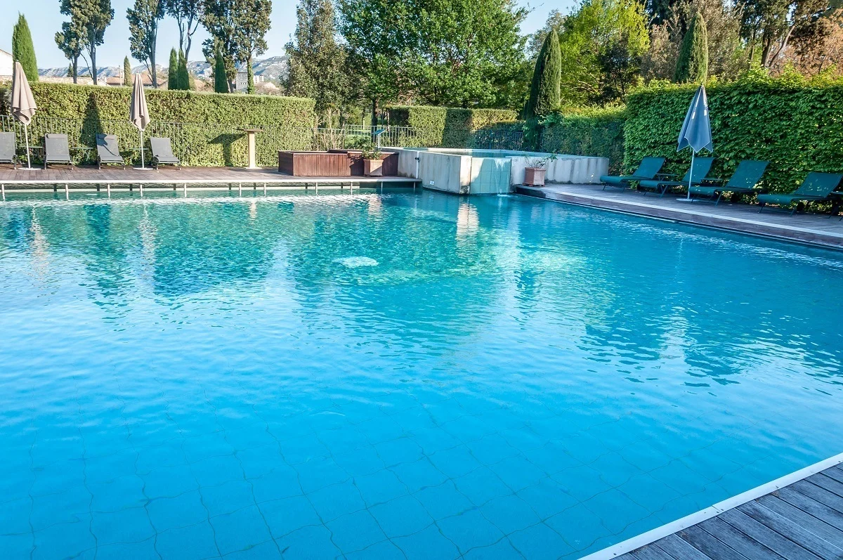 Outdoor pool at the Hotel de l'Image St Remy