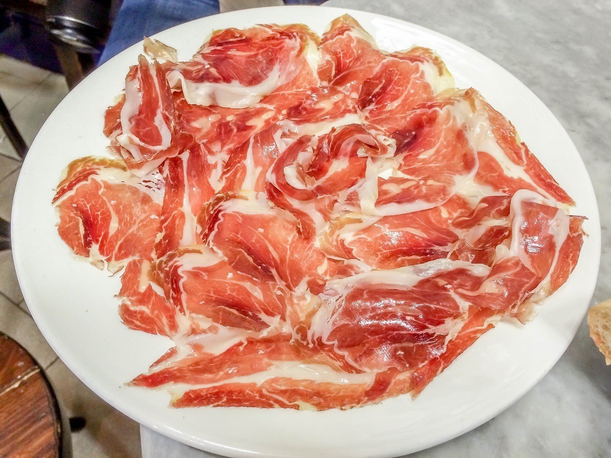 Plate of Iberico ham