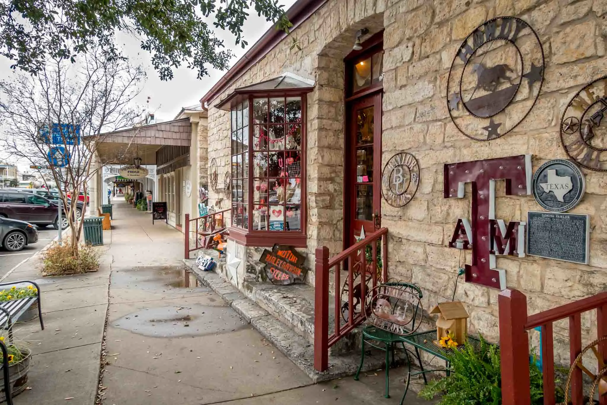 Shops along Main Street.