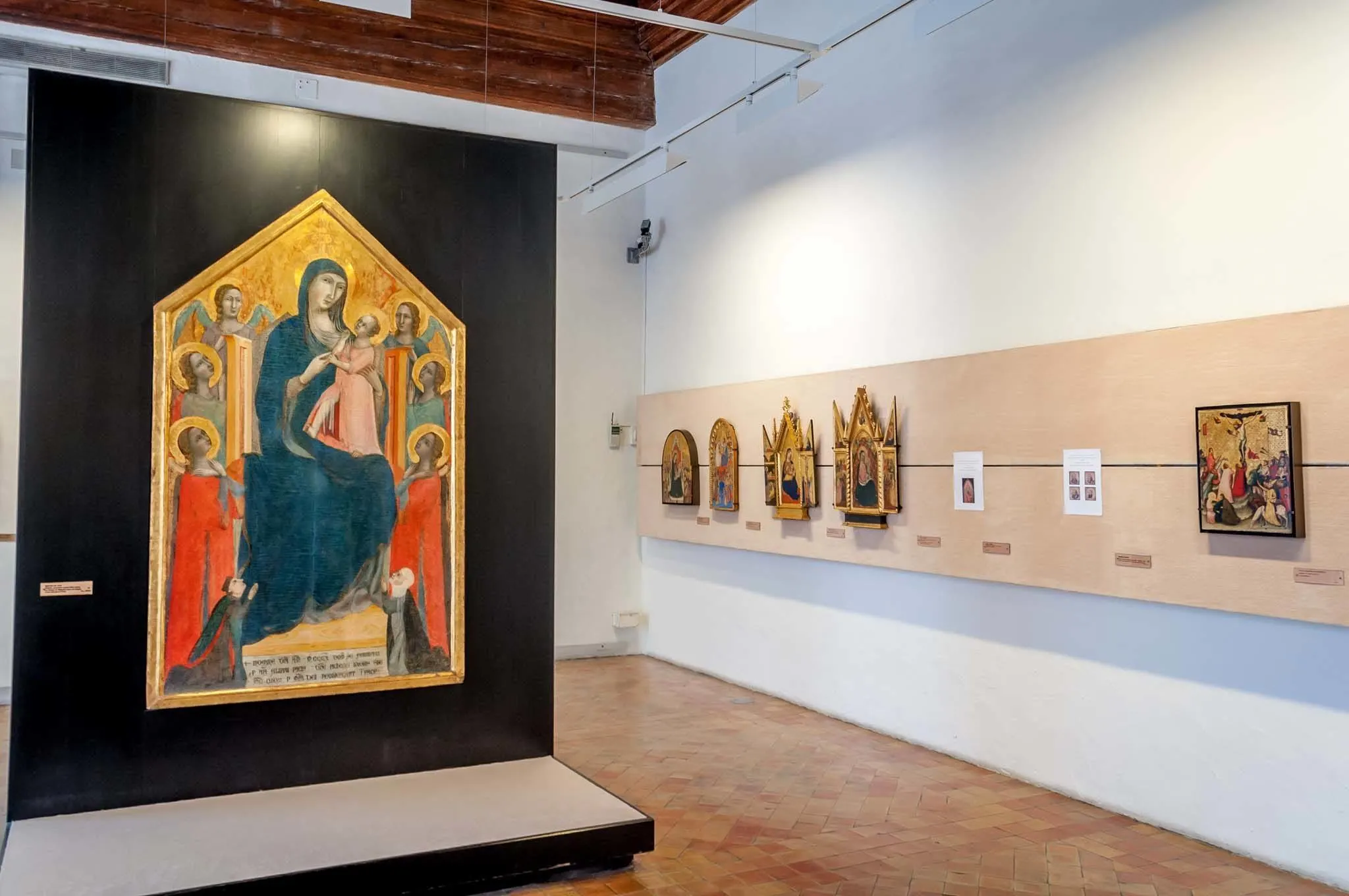 Religious art on display at a museum.