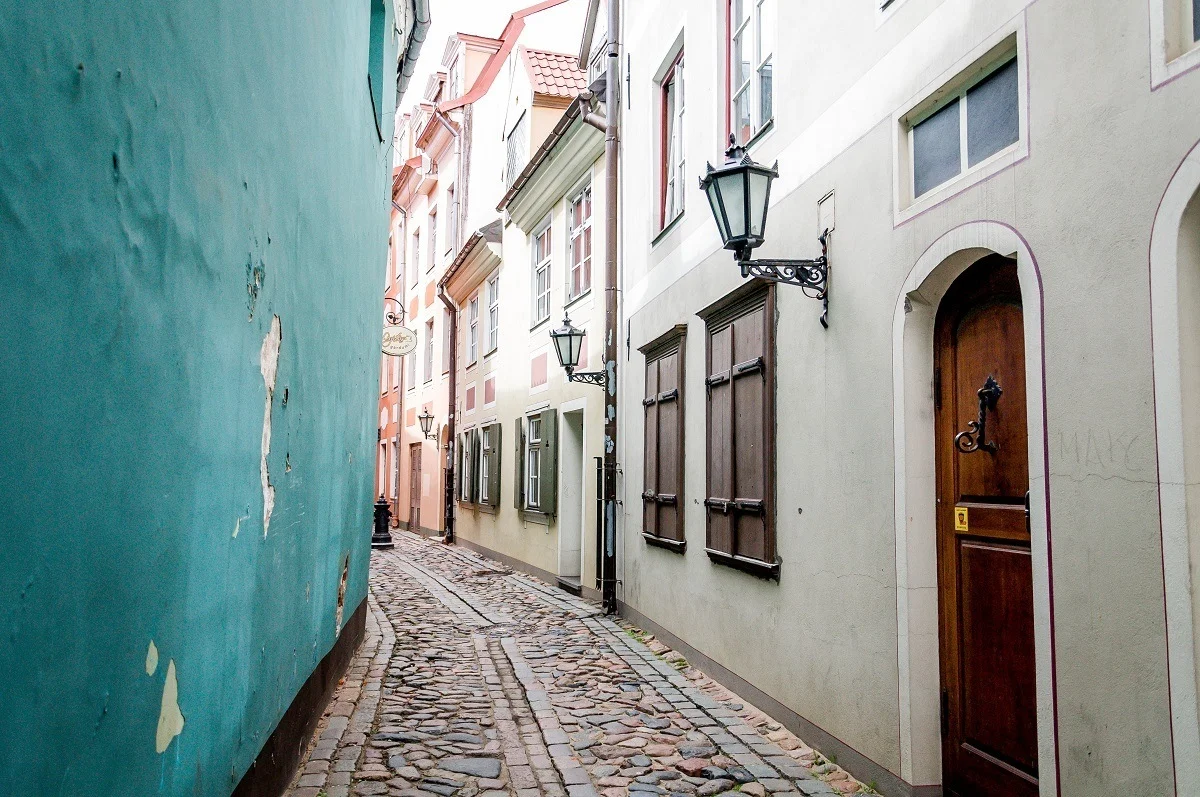 Colorful medieval street