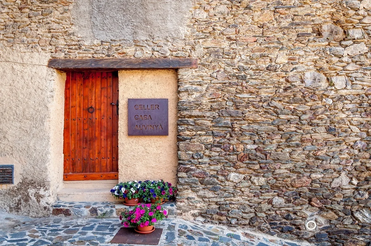 The entrance to Celler Casa Auvinya in Andorra