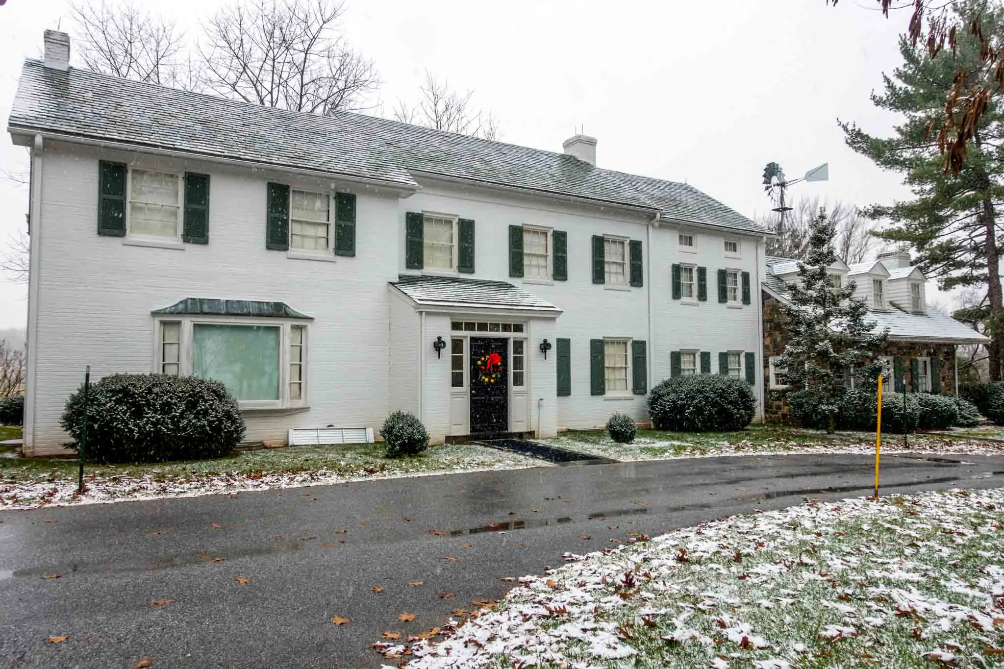 White house with green shutters, the Eisenhower National Historic Site