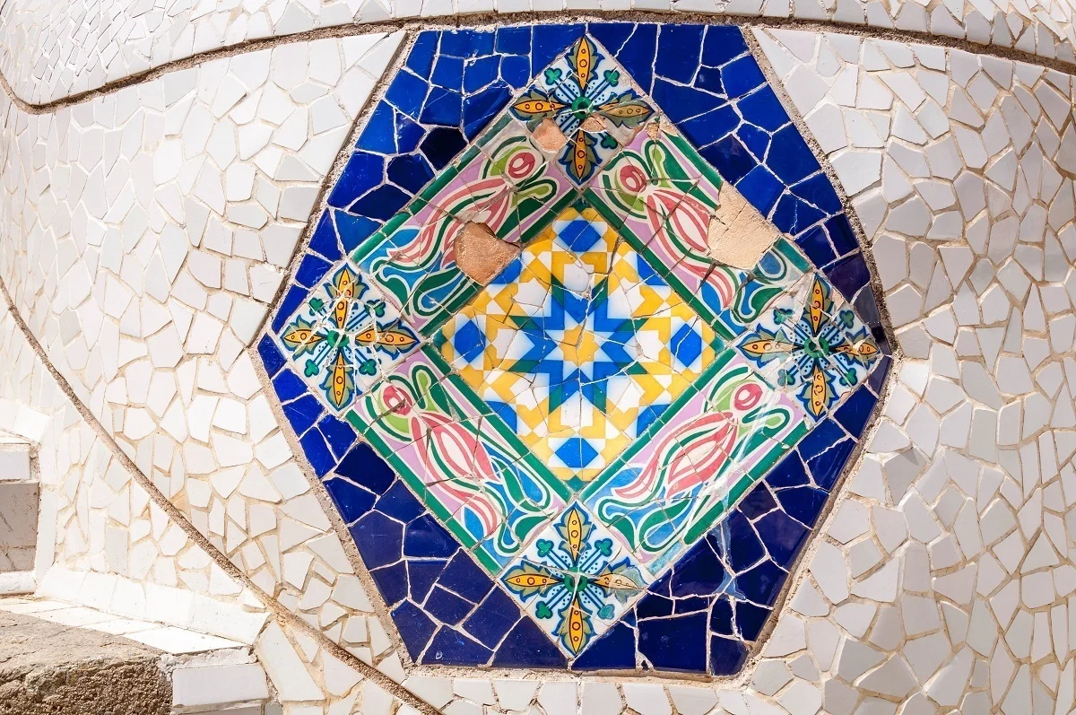 Tiles in Park Guell