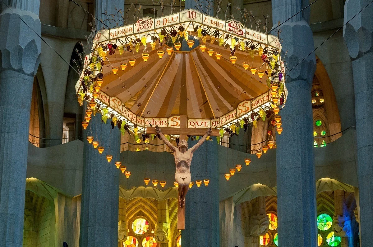 The hanging altar of the Sagrada Familia