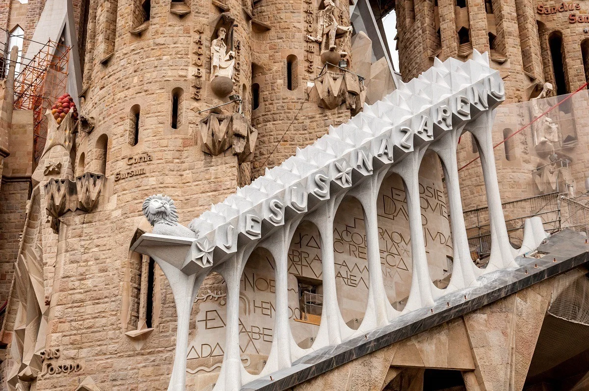 Exterior staircase detail of Sagrada Familia