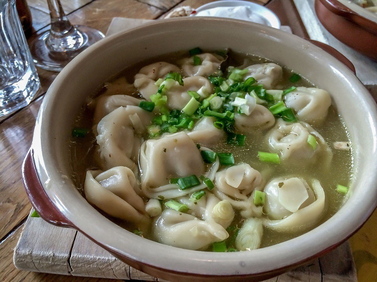 Dumplings in broth, a popular Baltic food