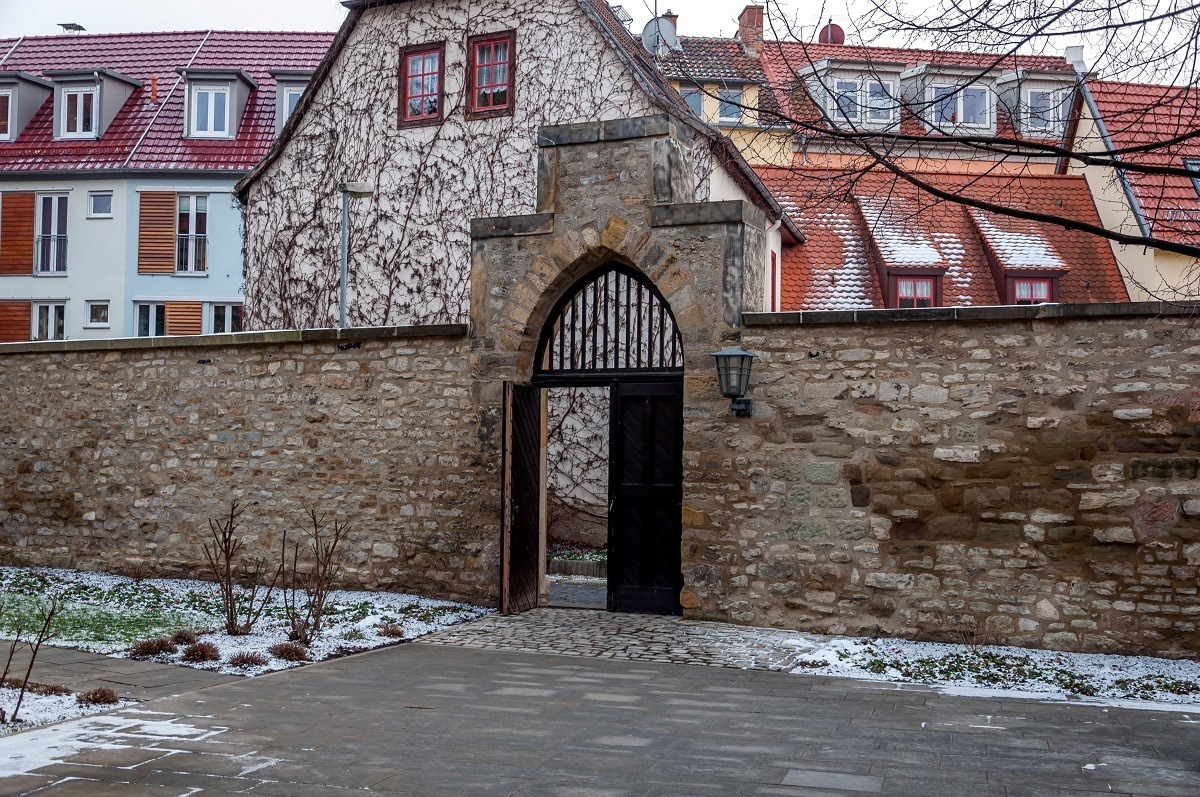 The black gate of the Augustinian Monastery