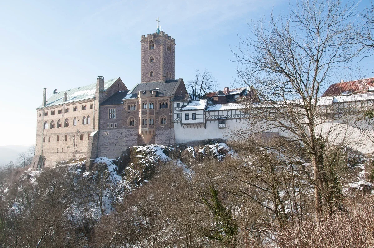Wartburg Castle above Eisenach where Martin Luther took refuge