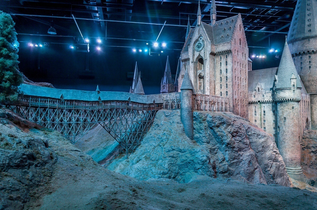 The Hogwarts Castle Model on the Harry Potter Studio Tour in London