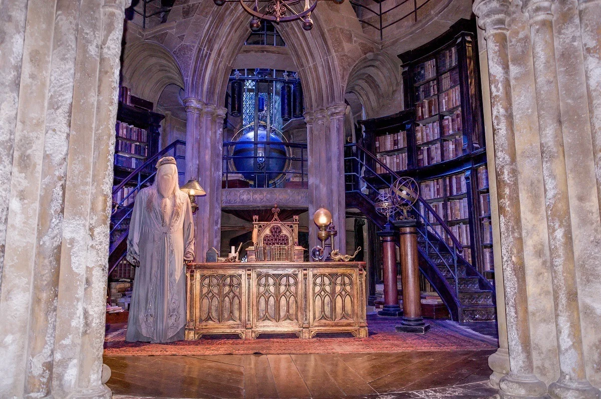 The set for Dumbledore's office