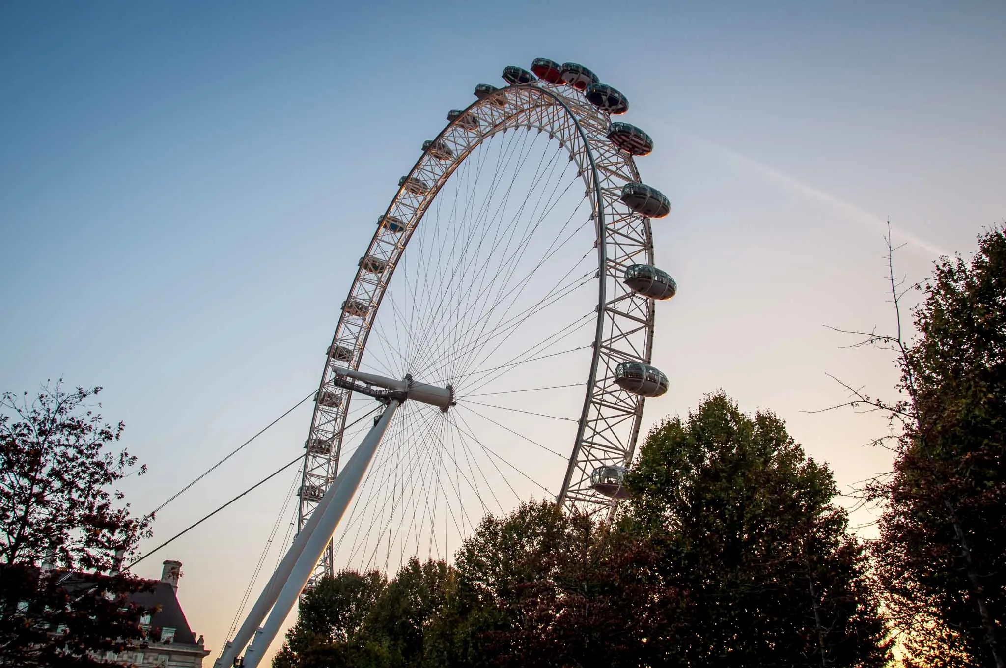 The London Eye, an icon on London's South Bank of the Thames River