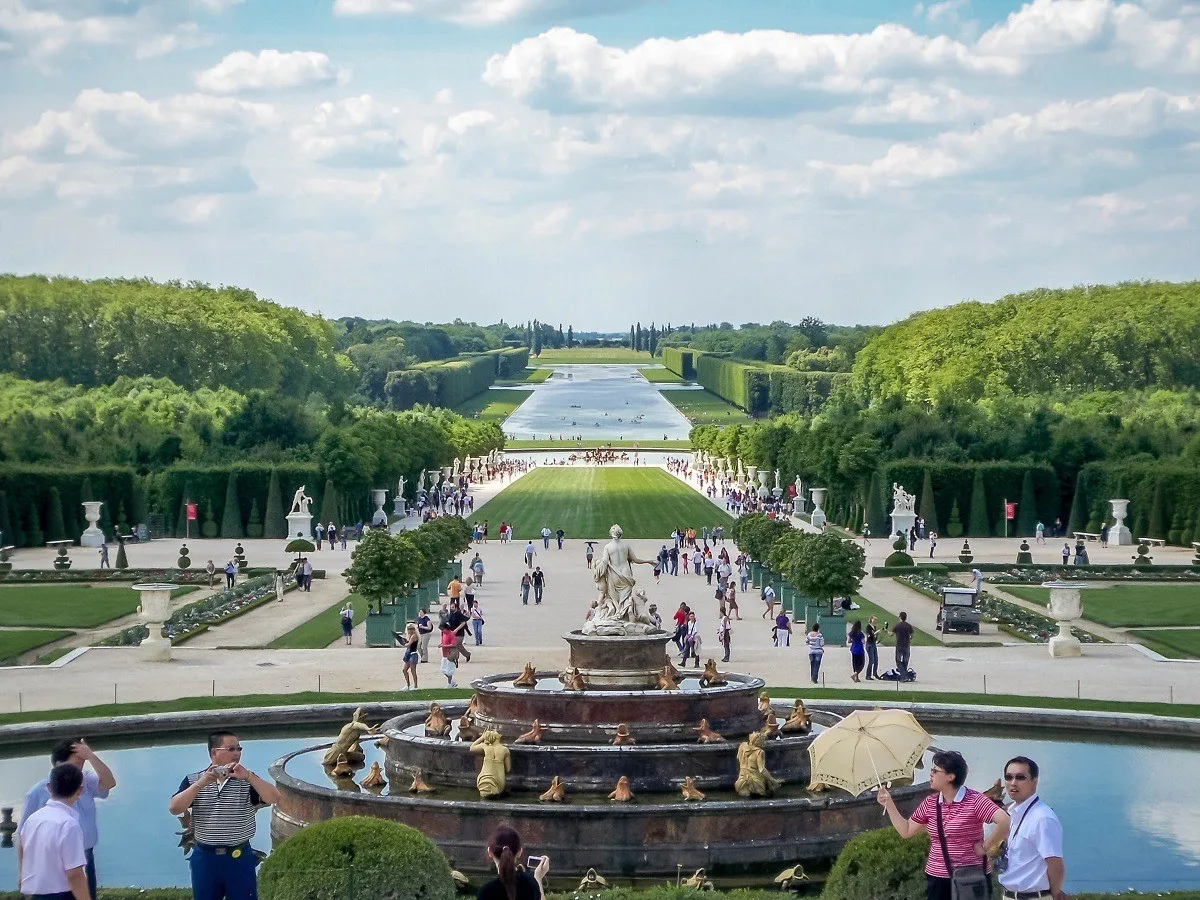 The gardens at the Palace of Versailles in France