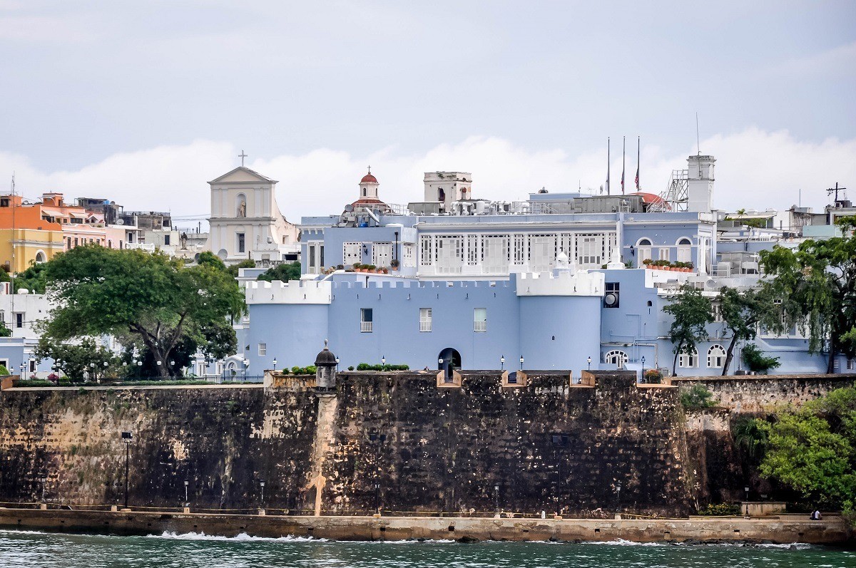 The rampart walls of Old San Juan, Puerto Rico