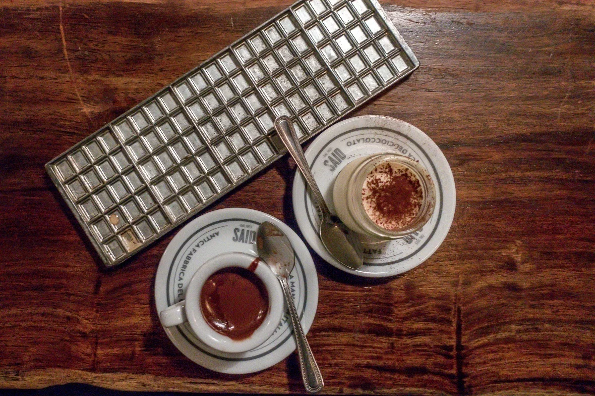 The hot chocolate and tiramisu at Said in London