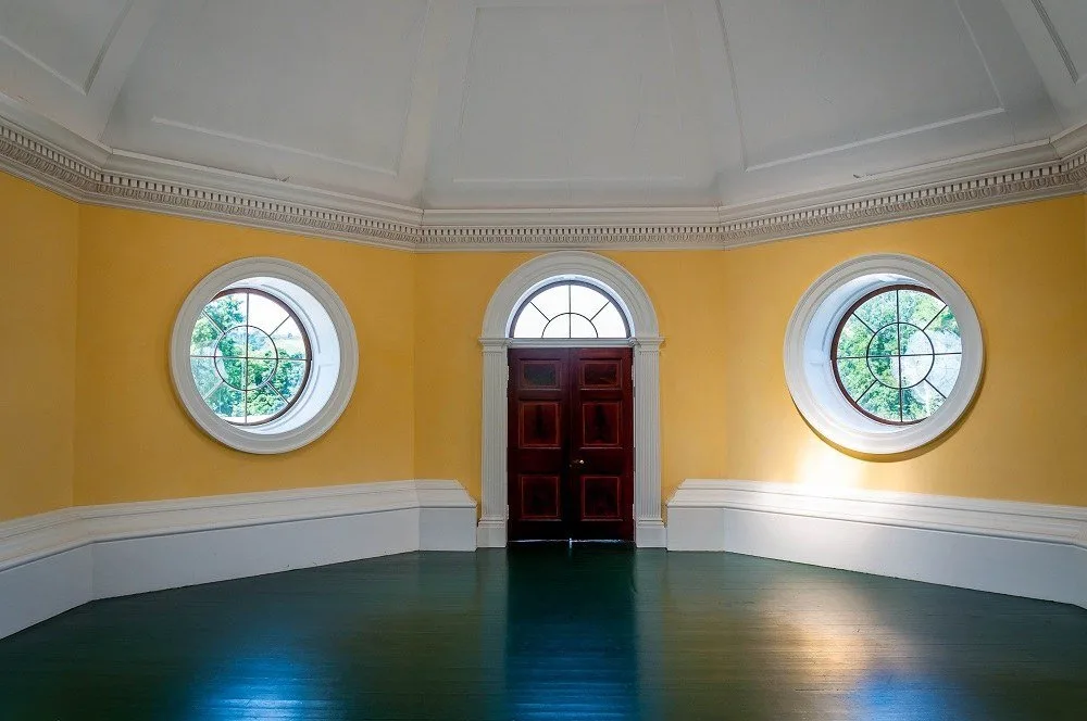 Inside one of Monticello's octagonal rooms
