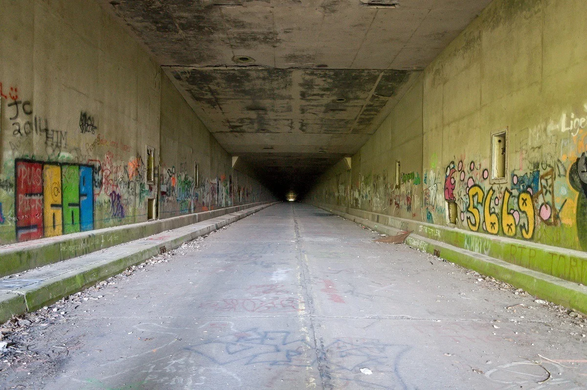 Rays Hill Tunnel, one of the abandoned PA Turnpike tunnels