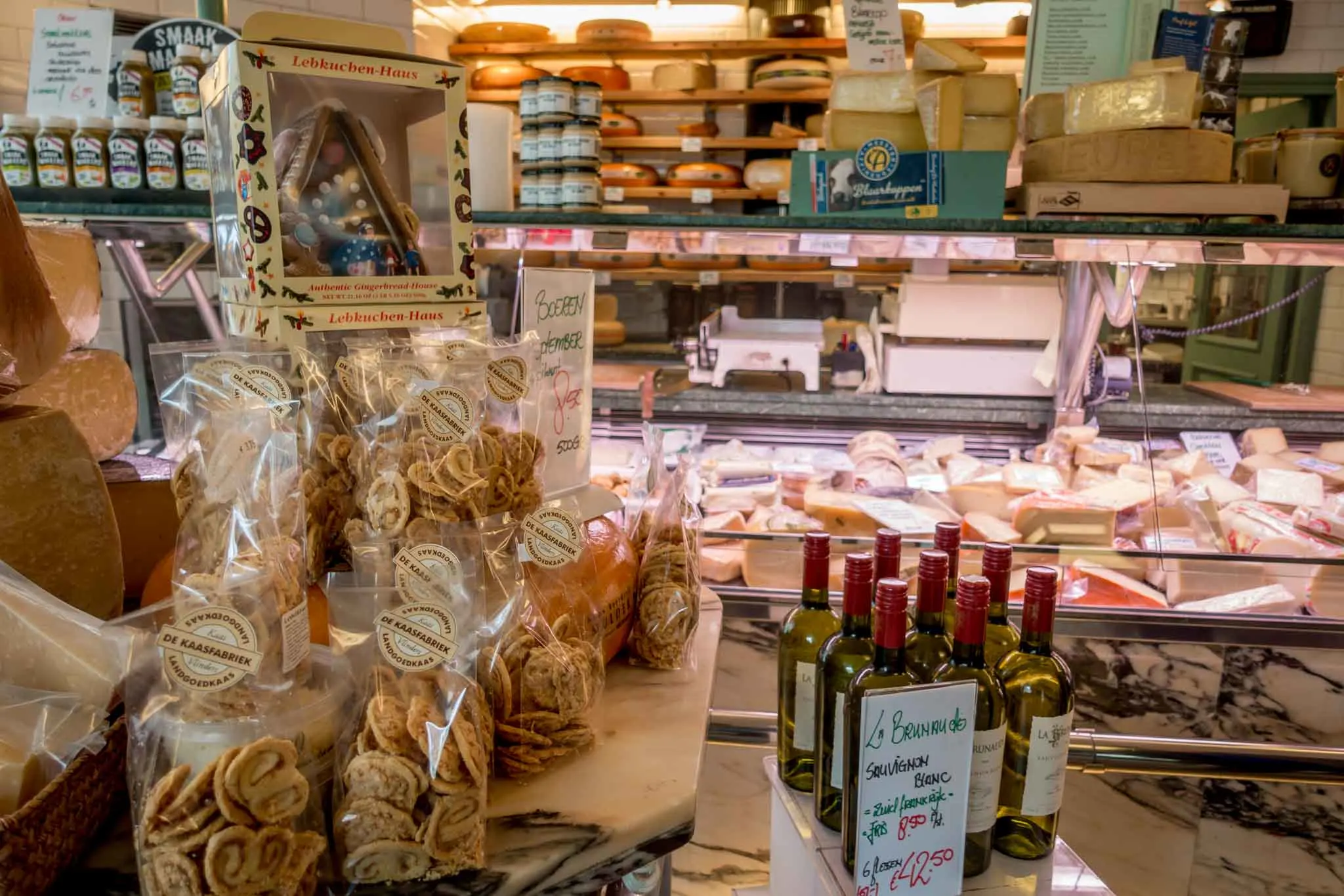 Store full of traditional Dutch food like cheese and pastries