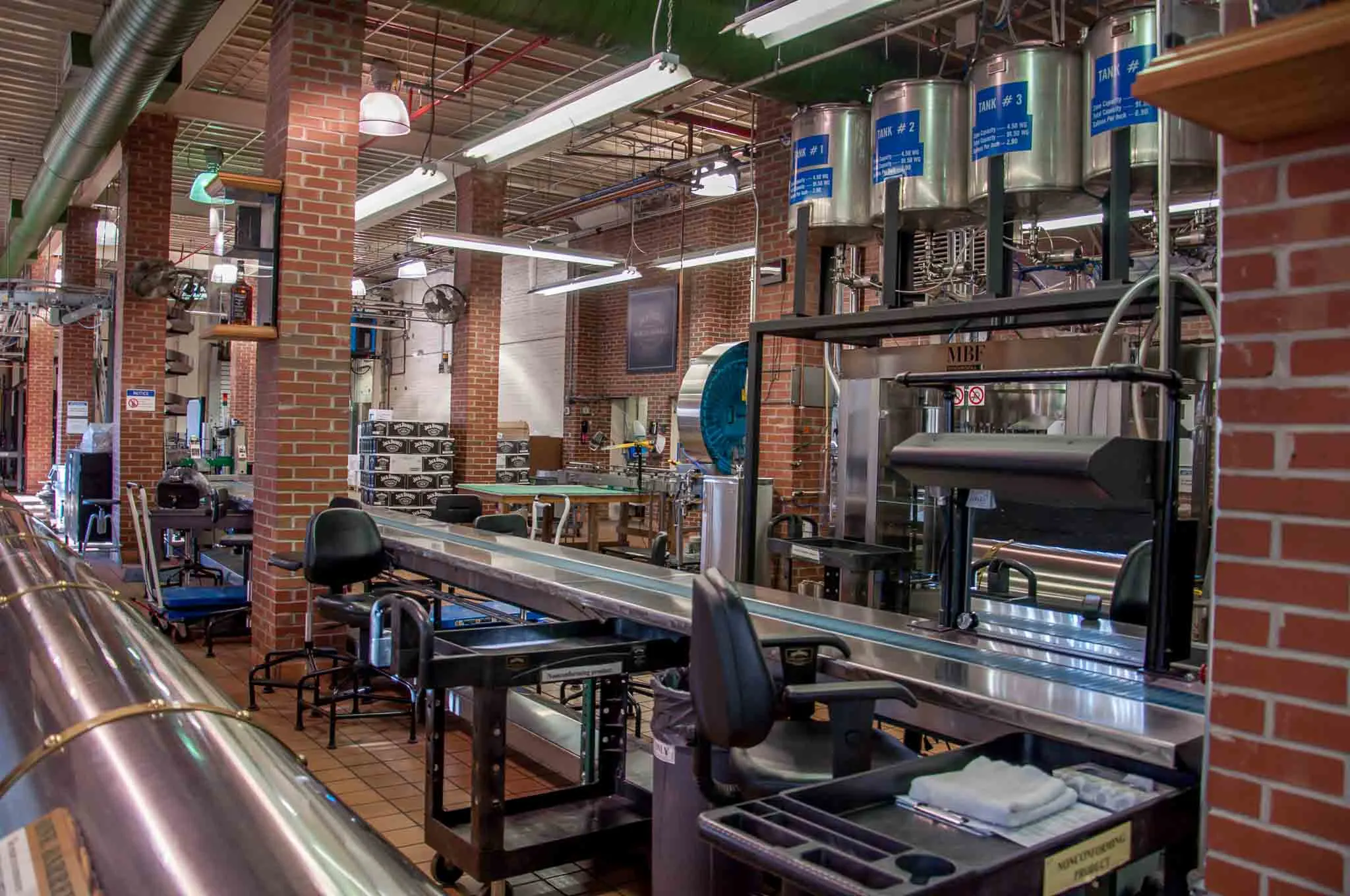 Whiskey bottling line 