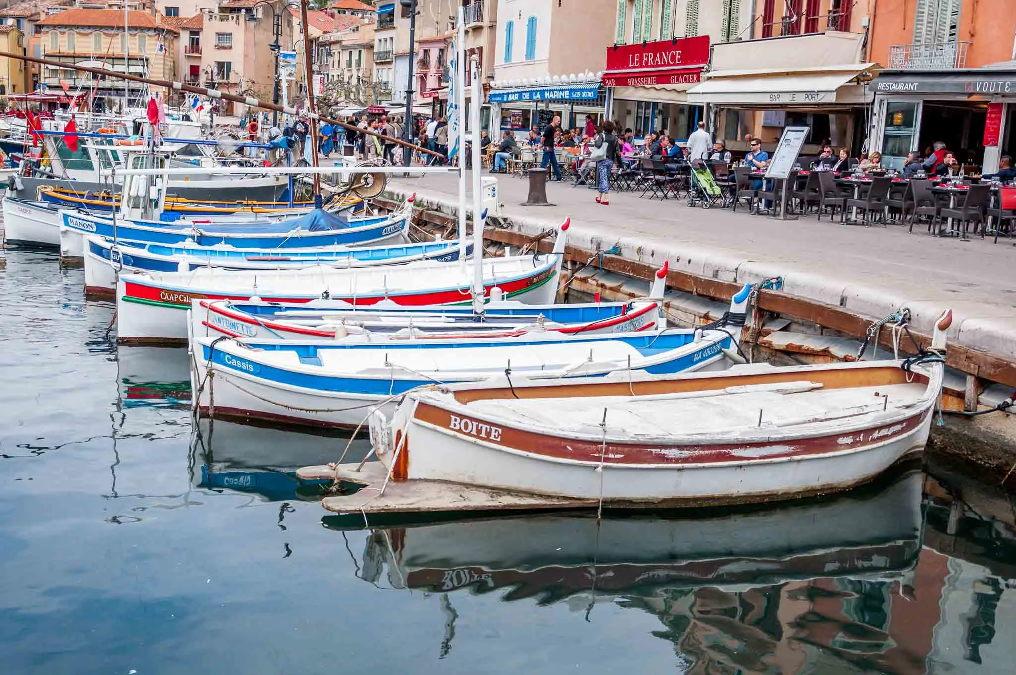 Boats in the port of Cassis in France