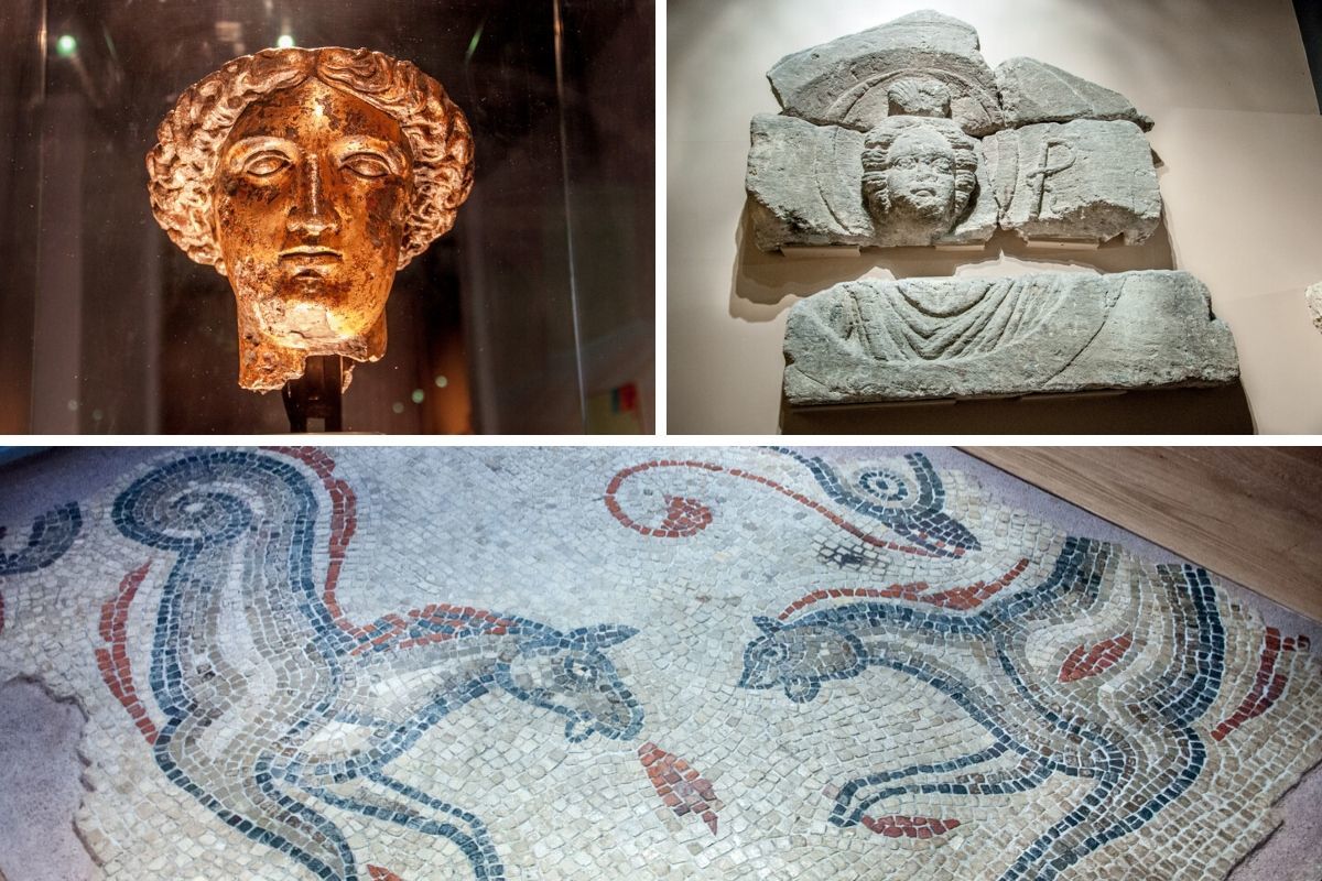 Artifacts discovered at the Roman Baths, one of the top Bath attractions