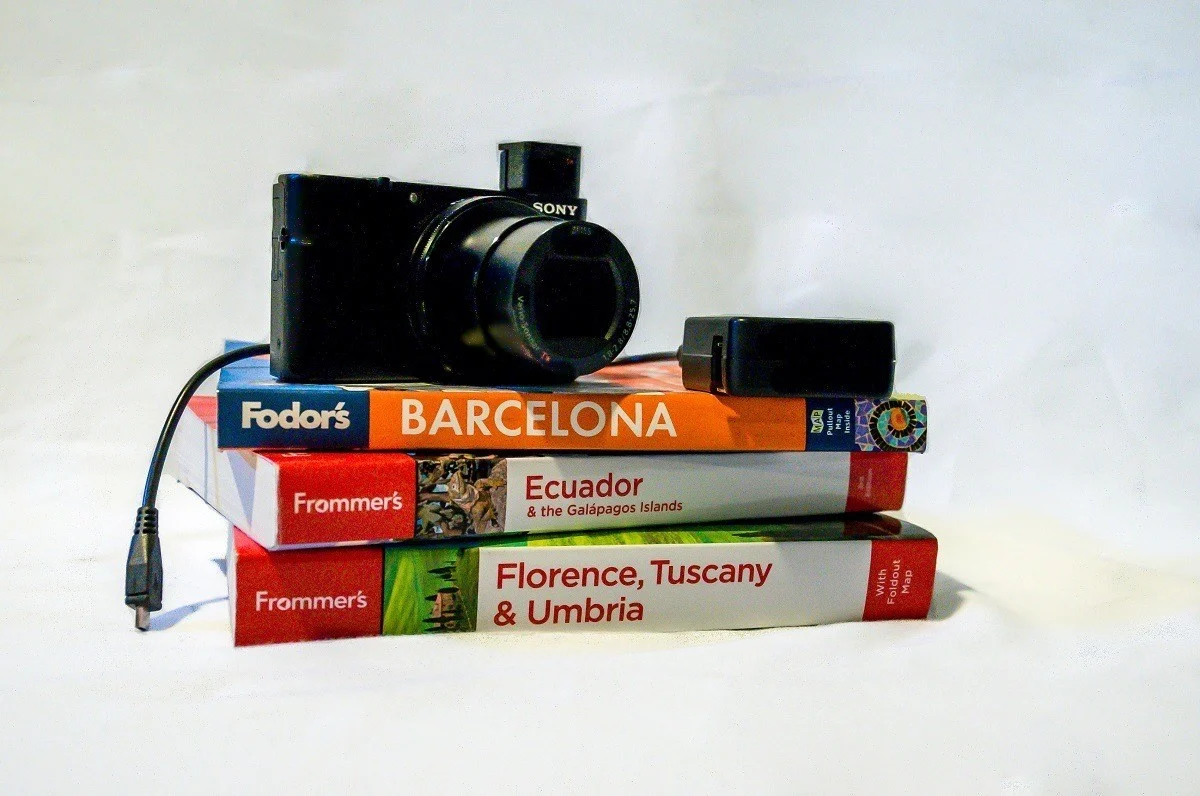 Camera and guide books