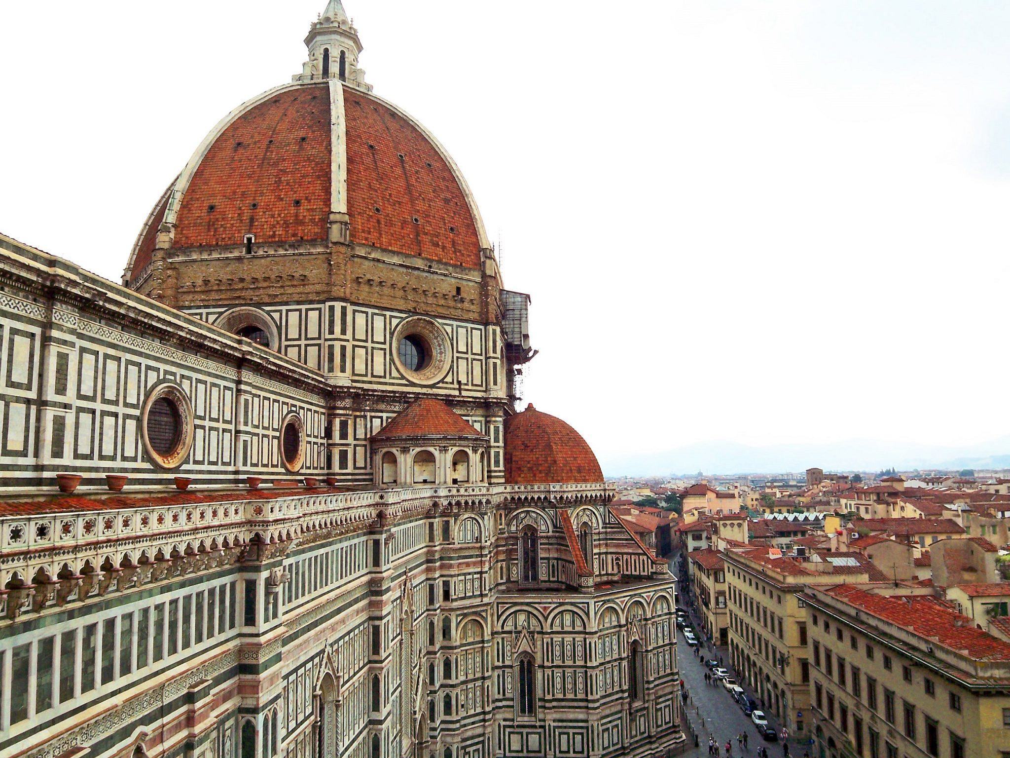 Colorful walls and dome of Santa Maria del Fiore in Florence, Italy