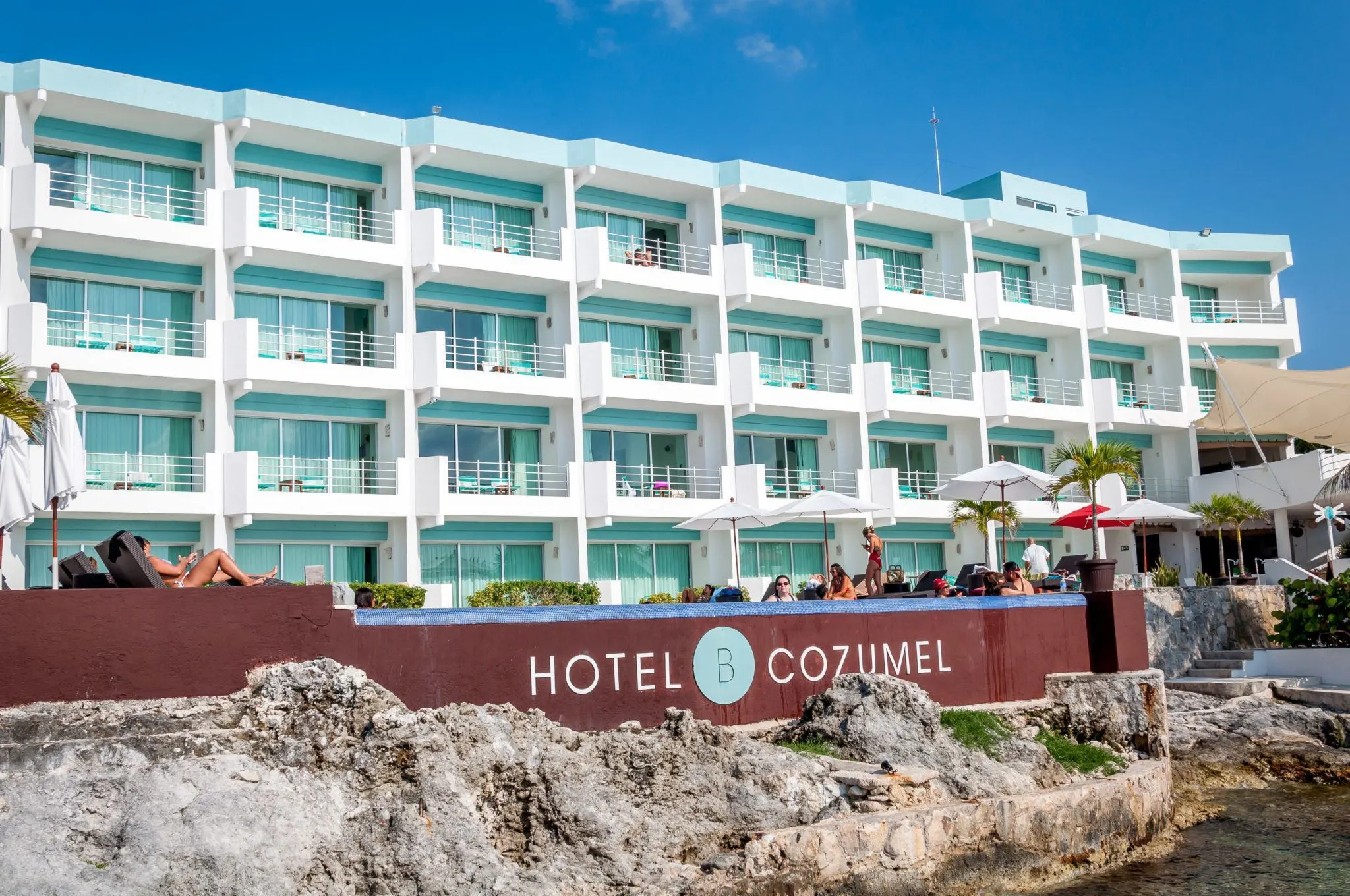 The beachfront Hotel B Cozumel