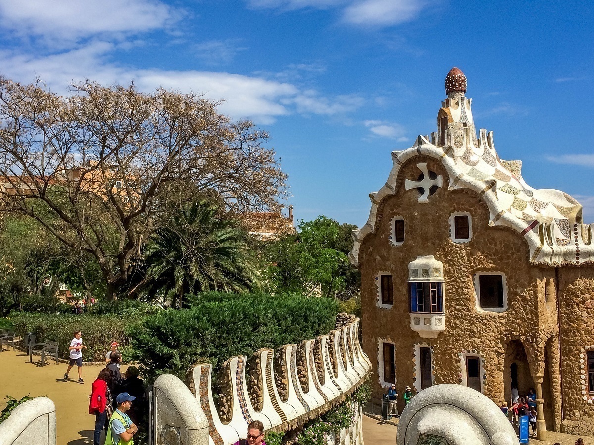 Stone house in Barcelona's Park Guell