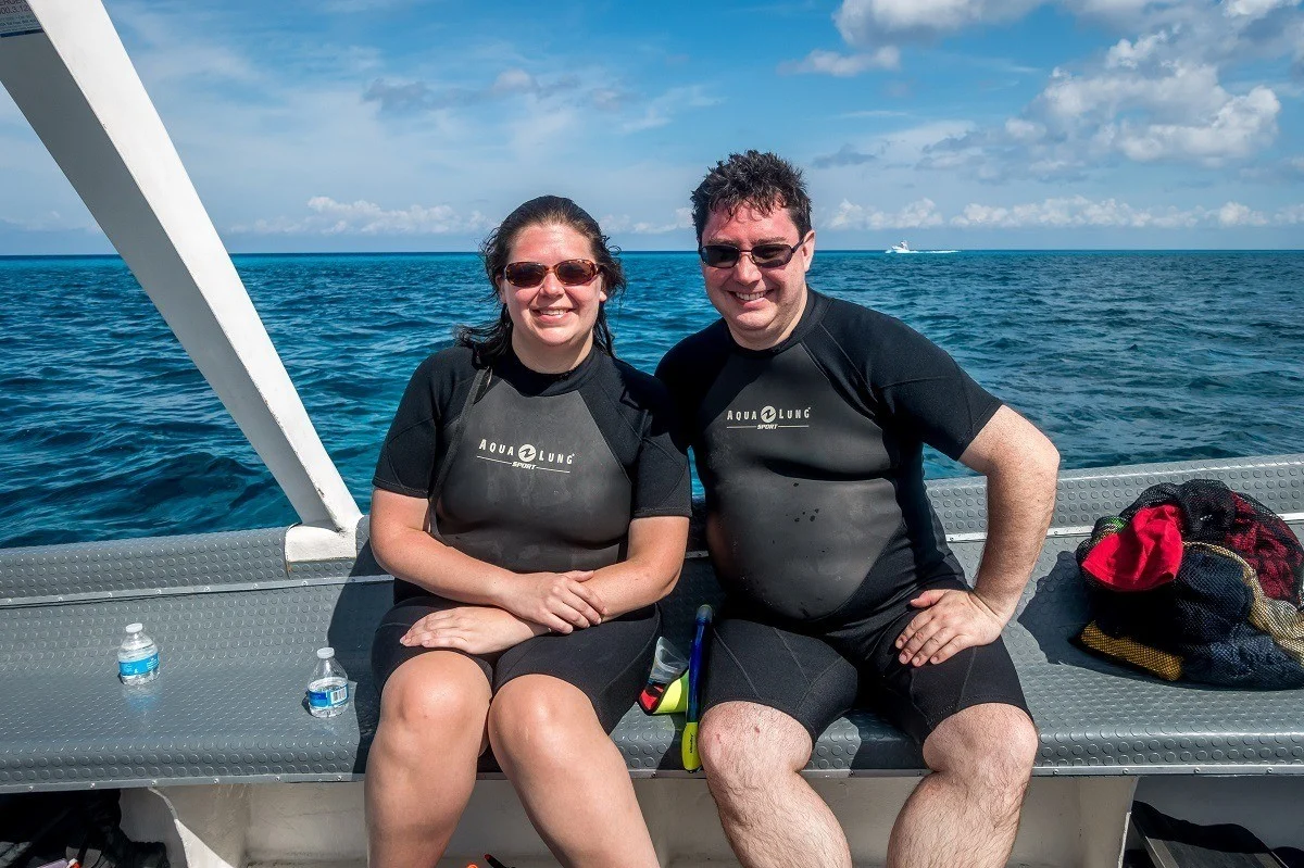 Lance and Laura on the Dive with Martin boat