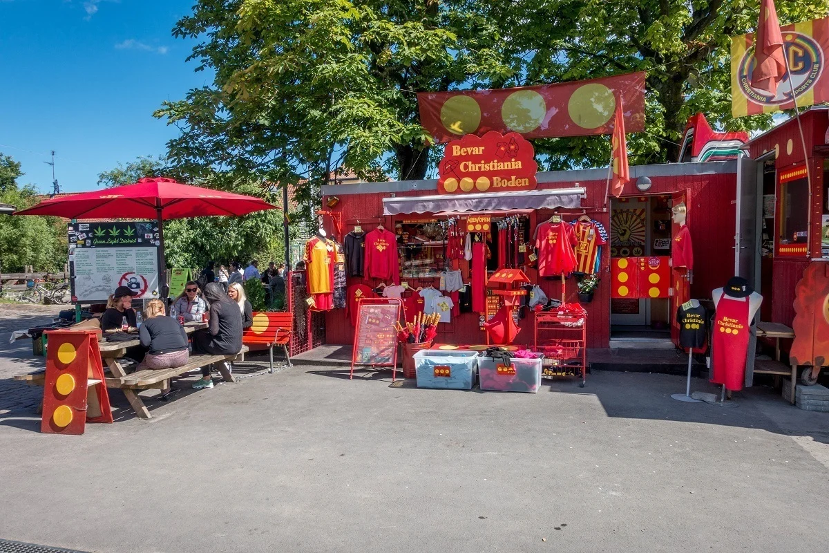 Gift shop for Freetown Christiania in Denmark