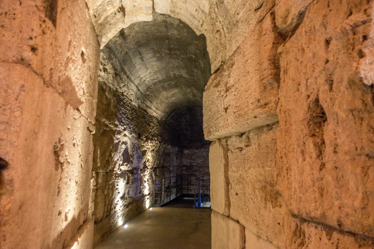 Passageway underneath the Colosseum