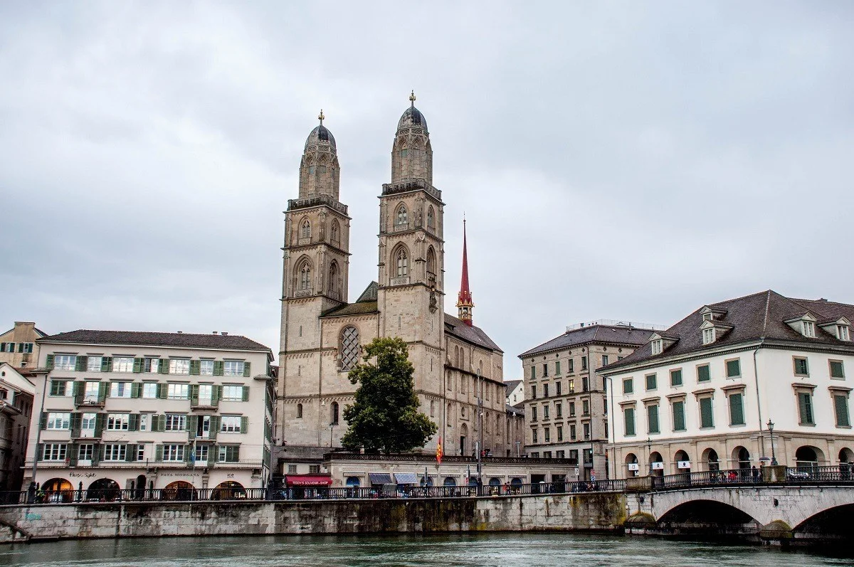 The Limmat River and the Grossmunster Church