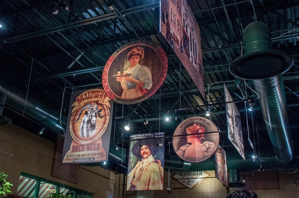 Posters showing the history of brewing in Pennsylvania