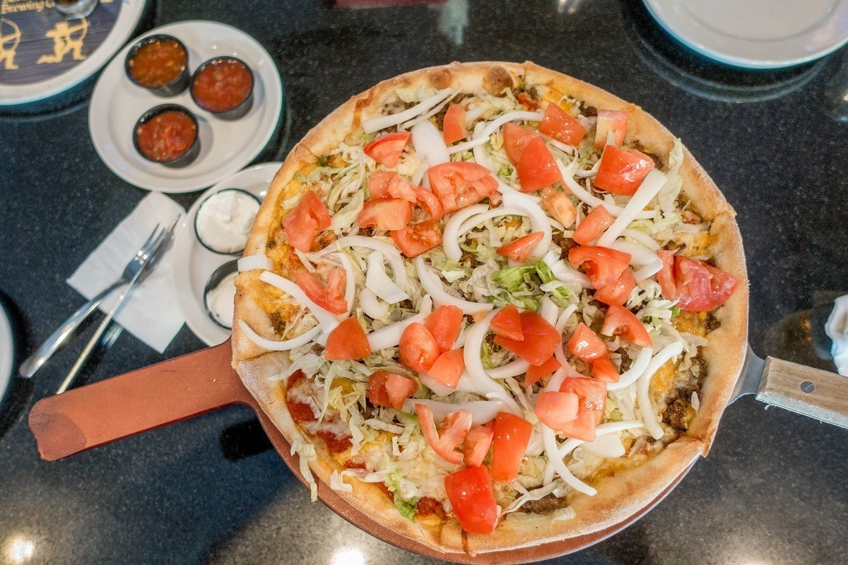 Taco pizza