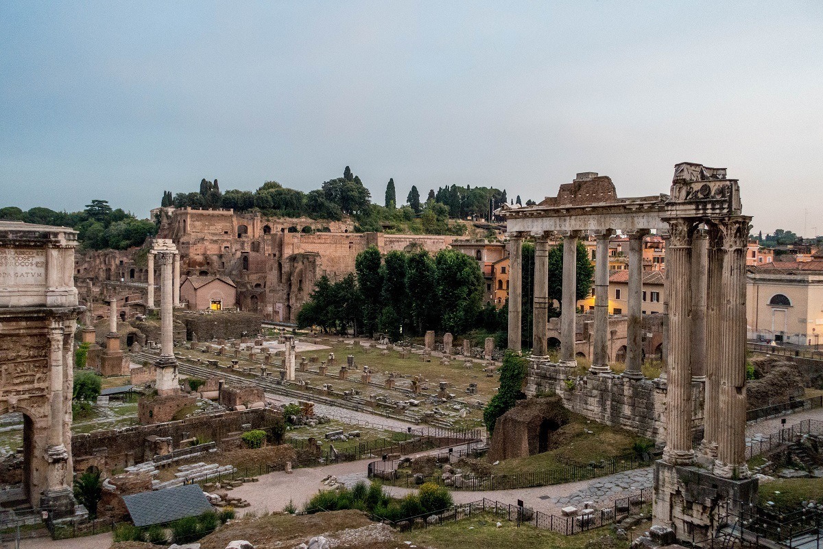Columns and ruins of the Roman Forum 