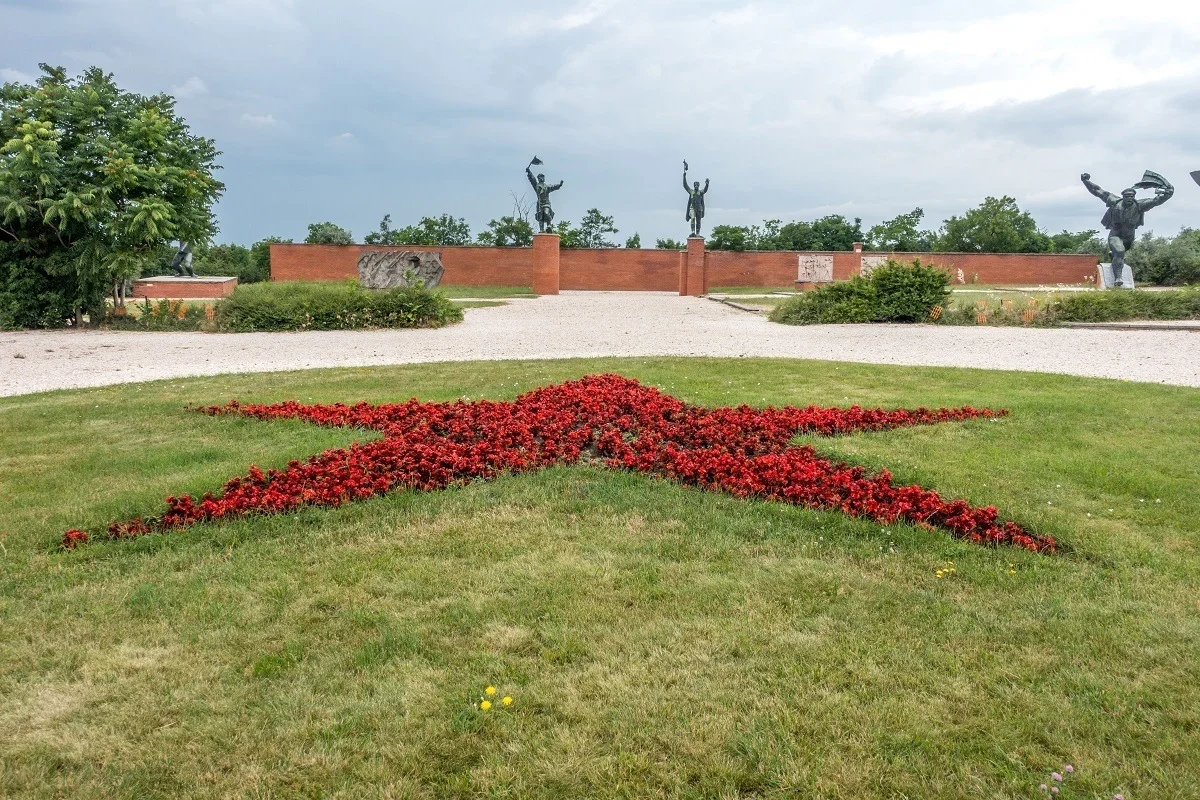 Star on the lawn at Memento Park in Budapest, Hungary