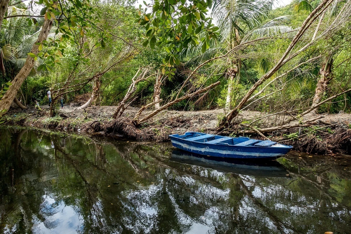 Boat in a creek outside Puerto Plata, Dominican Republic