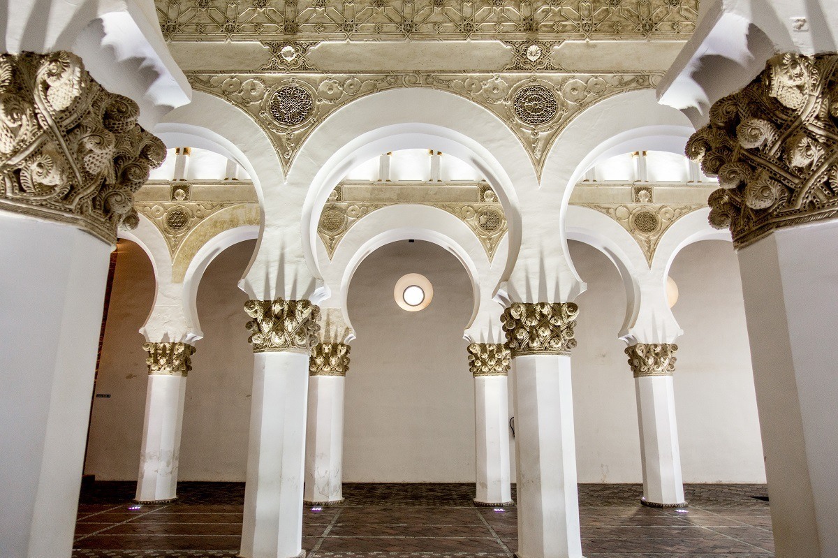 The interior of the Synagogue of Santa Maria la Blanca (the white synagogue)