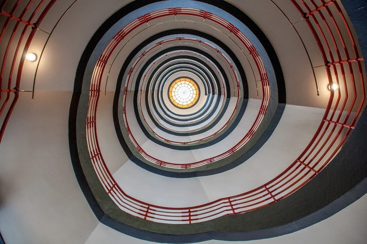 Spiral staircase in Hamburg's Kontorhaus District