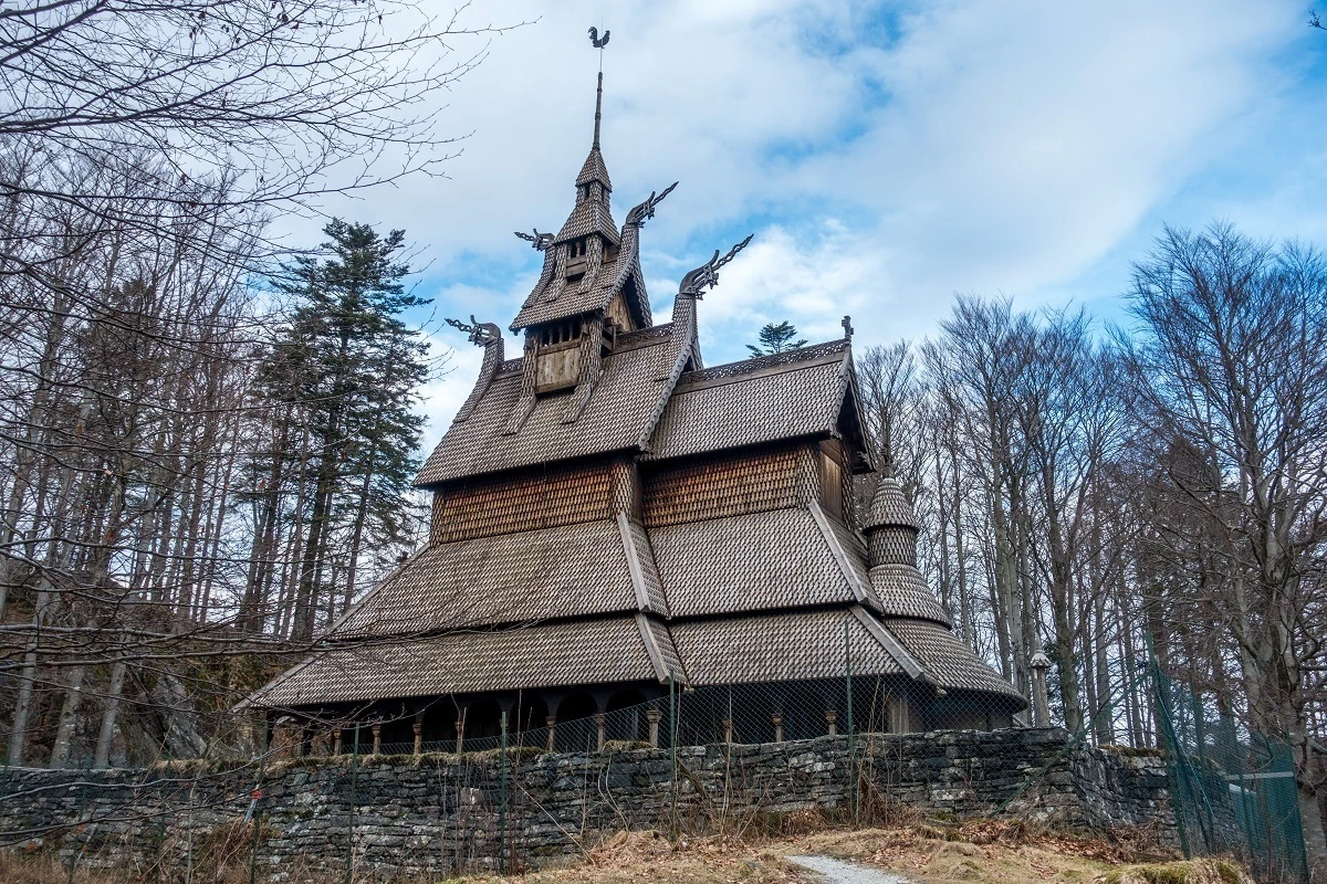 Church with dragon-like decorations