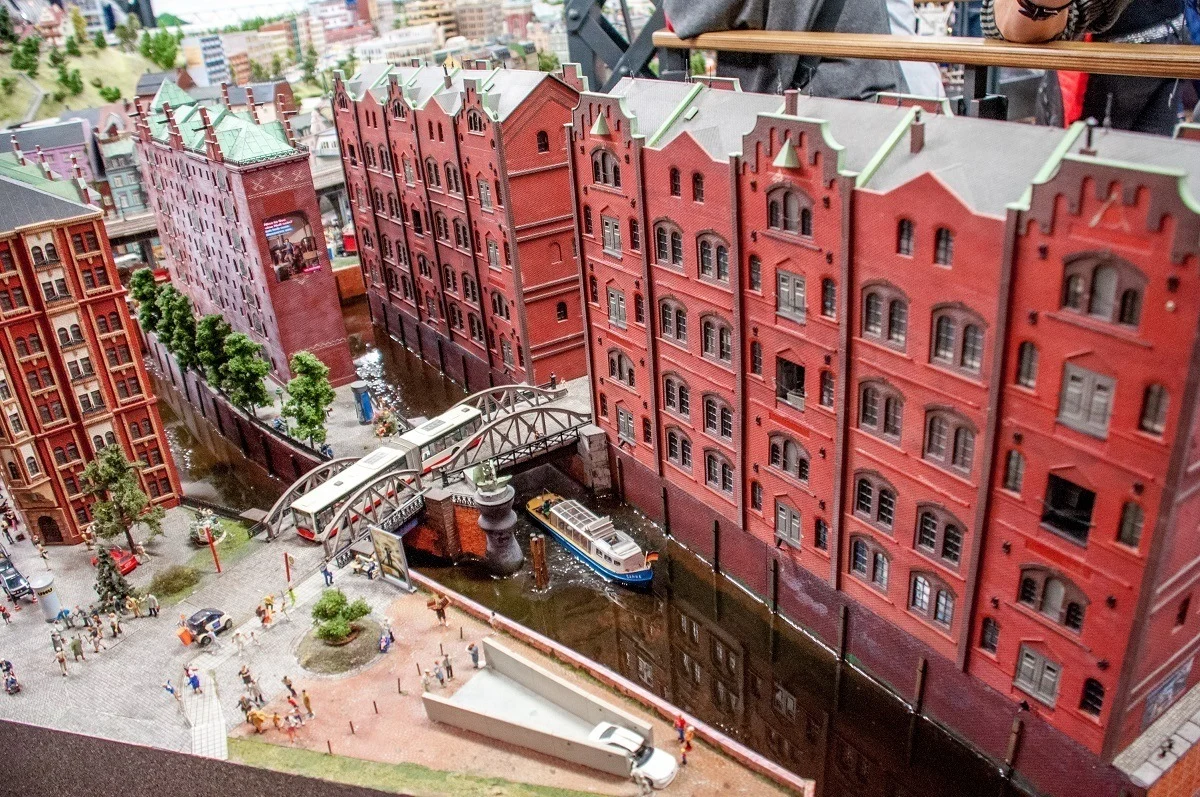 Miniature model of Hamburg's Speicherstadt