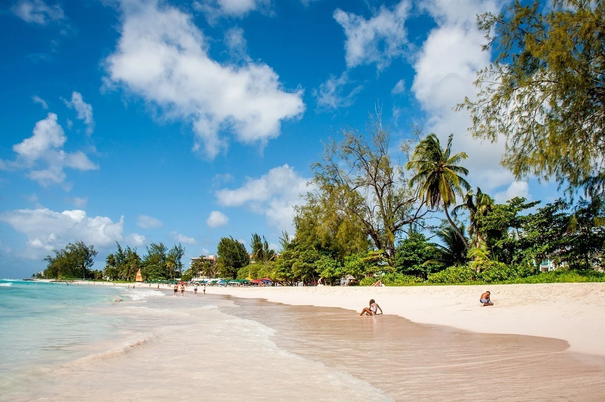 Kids playing on the beach