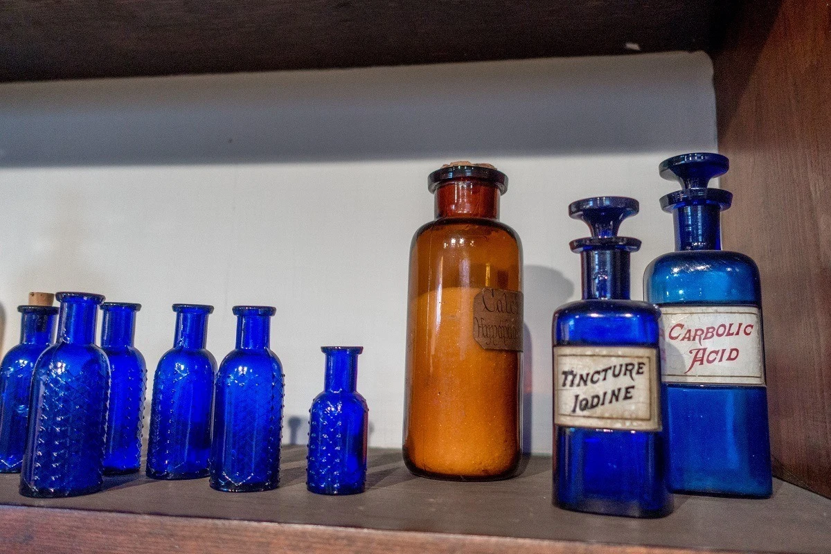 Medicine bottles in the apothecary