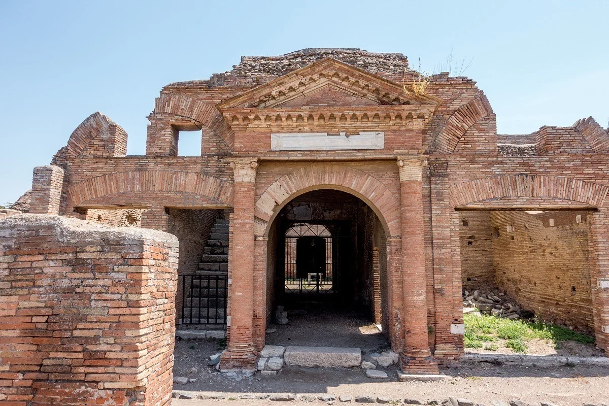 A store building at Ostia Antica near Rome Italy