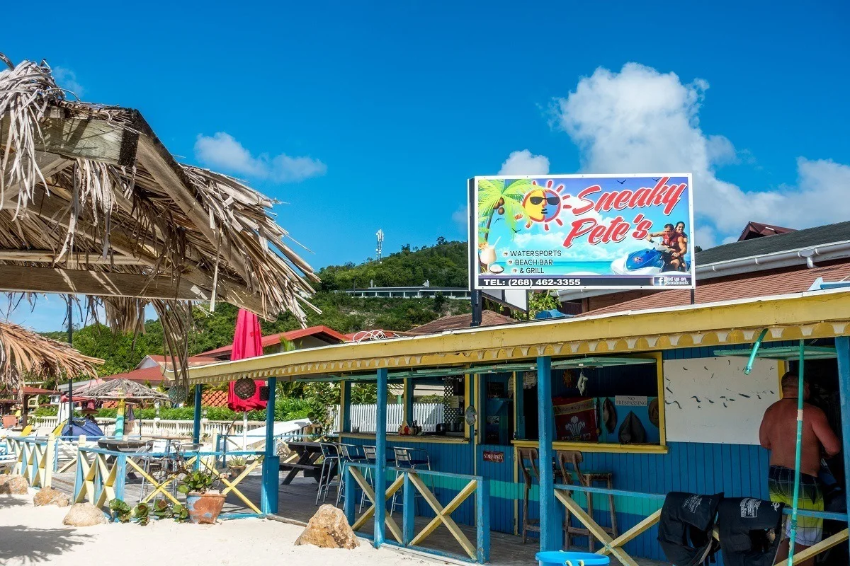 Sneaky Pete's on Dickenson Bay Beach