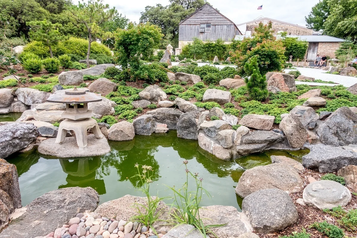 Japanese Garden of Peace with rocks and pond