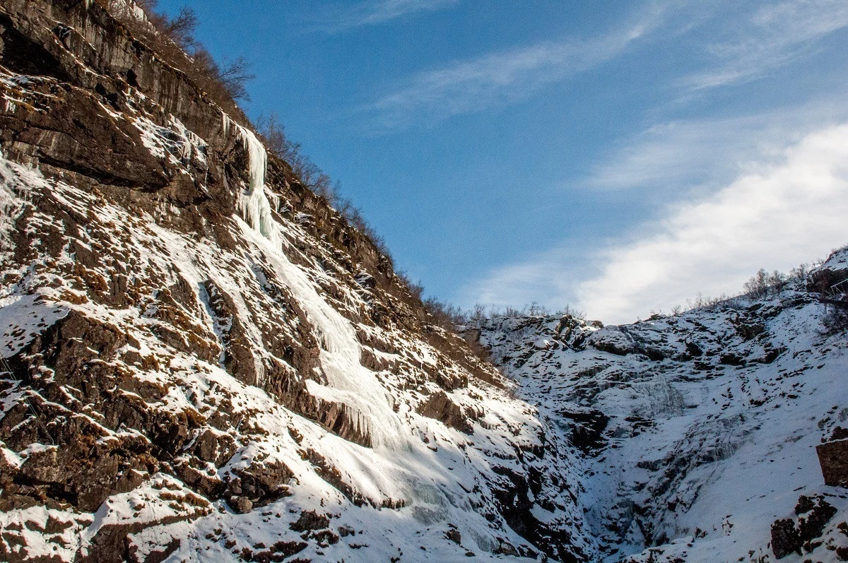 Frozen waterfall